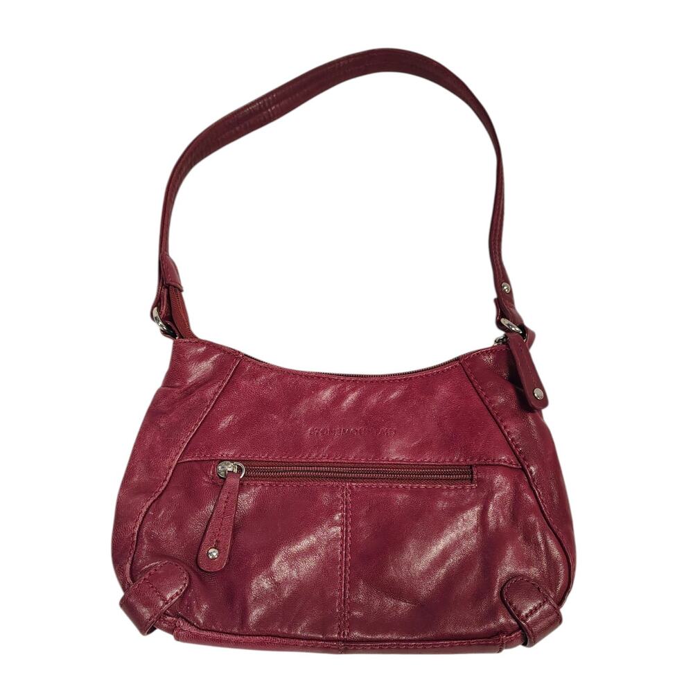 Stone Mountain Bag Red Leather Shoulder Purse Vintage